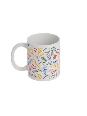 Dime Skateboards Multicolor Wavy Logo Ceramic Coffee Mug